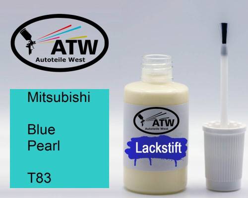 Mitsubishi, Blue Pearl, T83: 20ml Lackstift, von ATW Autoteile West.